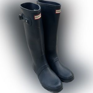Hunter Original Tall rubber rain boot / galoshes EUC Women's 9 (men’s 8)